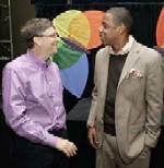 Bill Gates and Jay Z at the MSN Strategic Account Summit in Redmond, Washington on May 3, 2006