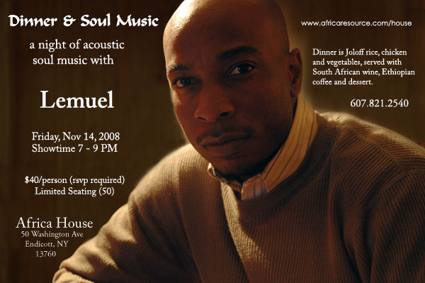 A night of acoustic soul music with Lemuel at Africa House