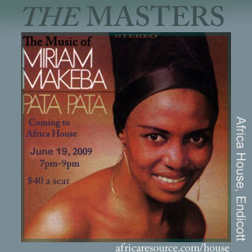 Dinner with Miriam Makeba and Book Reading