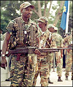 Though itself in the midst of a bloody civil war, Angola managed to send troops to aid Kabila in the DRC War against Rwanda, Uganda and numerous rebel groups.